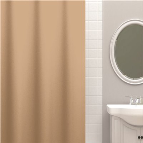 Zenna Home 70 in. W x 72 in. H Medium Weight PEVA Beige Shower Curtain Liner