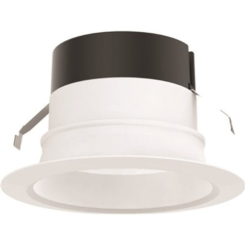 Juno Contractor Select E-Series 4 in. Selectable CCT Integrated LED Retrofit White Recessed Light Trim