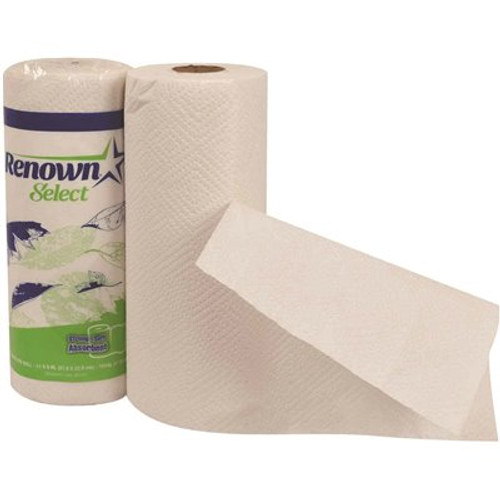Renown White Perforated 2-Ply Paper Towel-Roll
