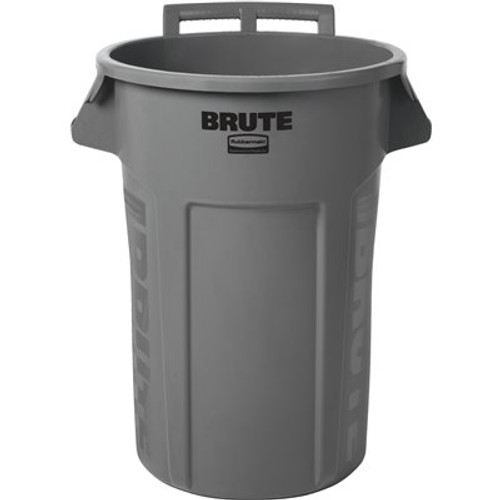 Rubbermaid Commercial Products Brute 44 Gal. Gray Round Vented Wheeled Trash Can (4-Case) Rubbermaid Commercial Products Brute 44 Gal. Gray Round Vented Wheeled Trash Can (4-Case)