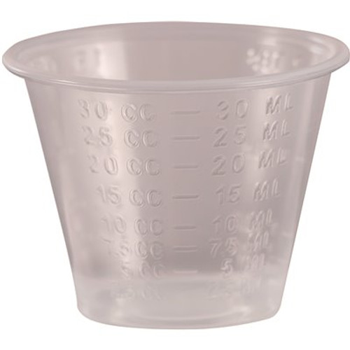 Empress 1 oz. Disposable Clear Polypropylene Graduated Medical Cup (50/100-Case)