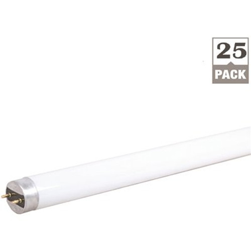 25-Watt Equivalent 10-Watt 3 ft. Linear T8 LED Non-Dimmable Plug and Play Light Bulb Type A Cool White 4000K (25-Pack)