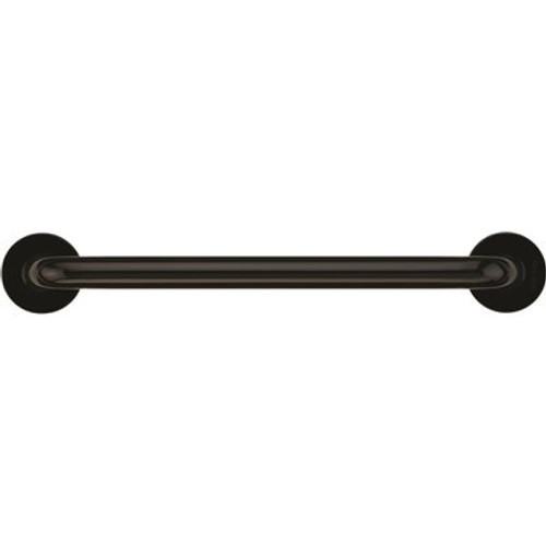 Ponte Giulio USA 16 in. Contractor Antimicrobial Vinyl Coated Grab Bar in Black