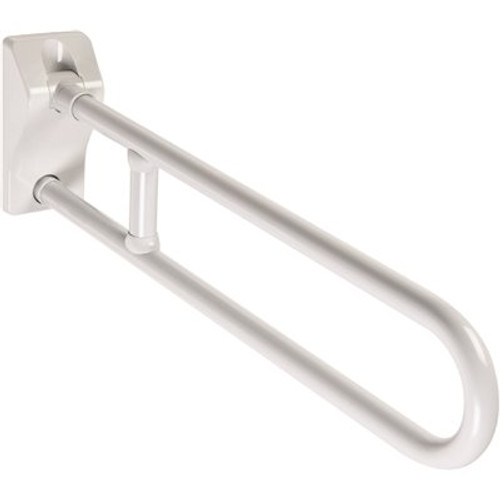 Ponte Giulio USA 33 in. Antimicrobial Vinyl Coated Folding and Rotating Grab Bar in White