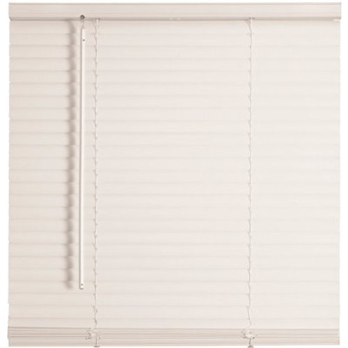 Champion TruTouch White Cordless Light Filtering Vinyl Mini Blinds with 1 in. Slats 46 in. W x 48 in. L