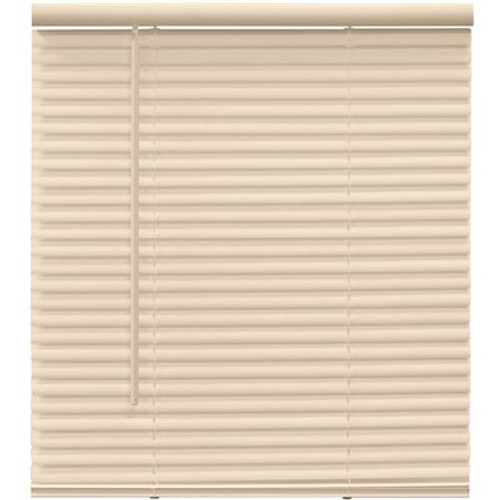 Champion TruTouch Alabaster Cordless Light Filtering Vinyl Mini Blinds with 1 in. Slats 59 in. W x 72 in. L