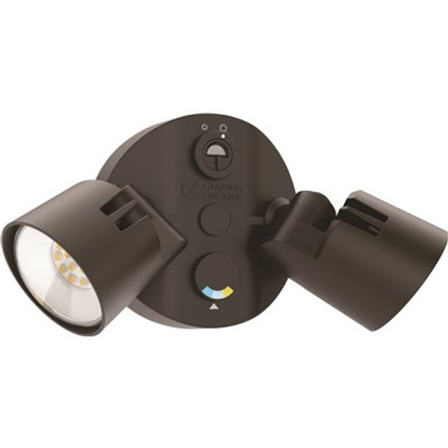 Contractor Select HGX Adjustable Lumen & Color Temperature Dark Bronze Outdoor Integrated LED Flood Light with Photocell