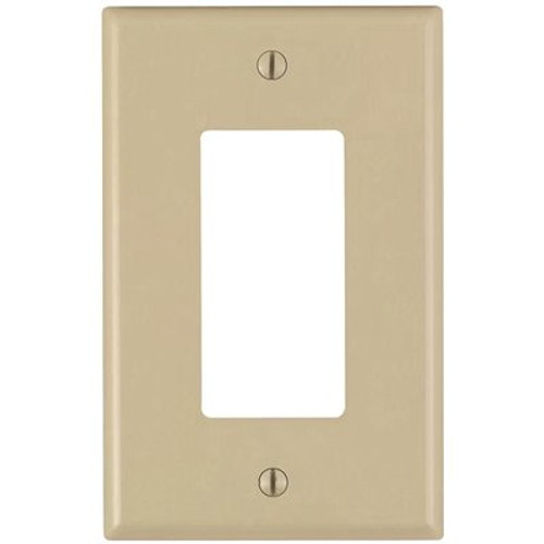 Leviton 1-Gang Ivory Decorator/Rocker Wall Plate