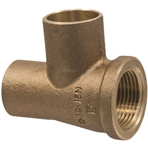 Matco-Norca 3/4 in. x 1/2 in. x 3/4 in. C x FPT x C Lead Free Cast Brass Tee Adapter