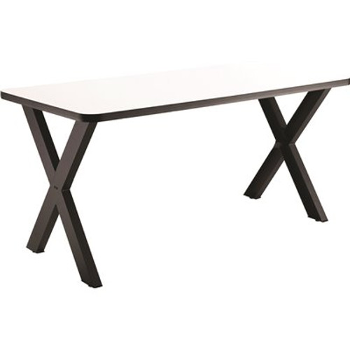 National Public Seating Collaborator Table, 30" x 72" x 30" H, Whiteboard Top with Metal Frame (Seats 6)