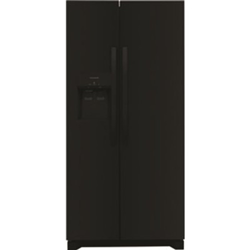 Frigidaire 22.3 cu. ft. 33 in. Side by Side Refrigerator in Black, Standard Depth