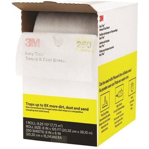 3M 8 in. x 6 in. Easy Trap Sweep and Dust Sheets (250-Sheets Per Roll) (1 Roll Per Case)