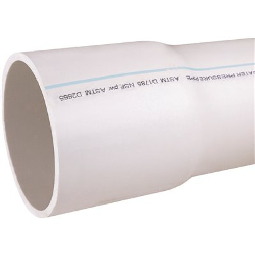 Genova Products 4 in. x 20 ft. Schedule 40 PVC-DWV Bell End Pipe