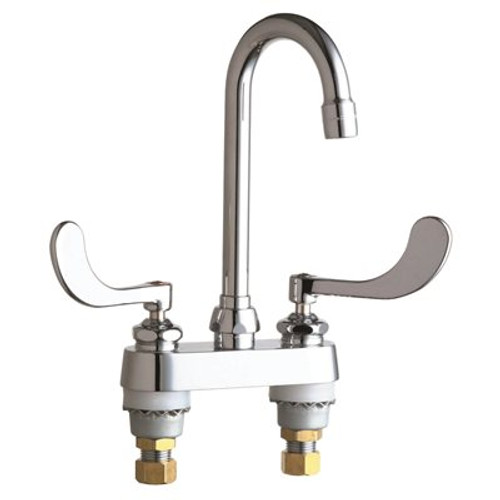 Chicago Faucets HOT AND COLD SINK FAUCET, 0.5 GPM, CHROME, LEAD FREE