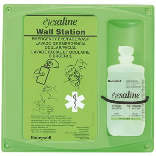 Honeywell EYESALINE STERILE EYEWASH WALL STATION, SINGLE 16 OZ., 8 PER CASE