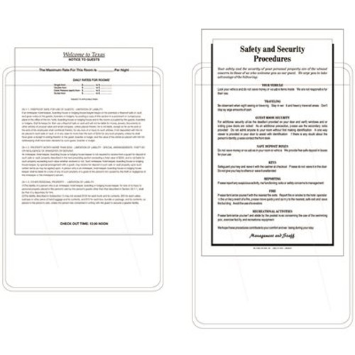 RGI PUBLICATIONS, INC 8.5X11 STATE LAW CARD TX