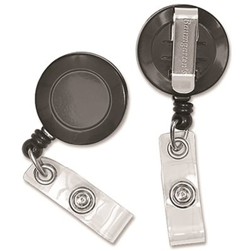 Baumgartens BAUMGARTENS CARD REEL WITH BELT CLIP, EXTENDS 30 IN., BLACK