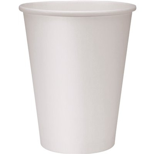Genuine Joe 12 oz. White Polyurethane Lined Disposable Hot Cups