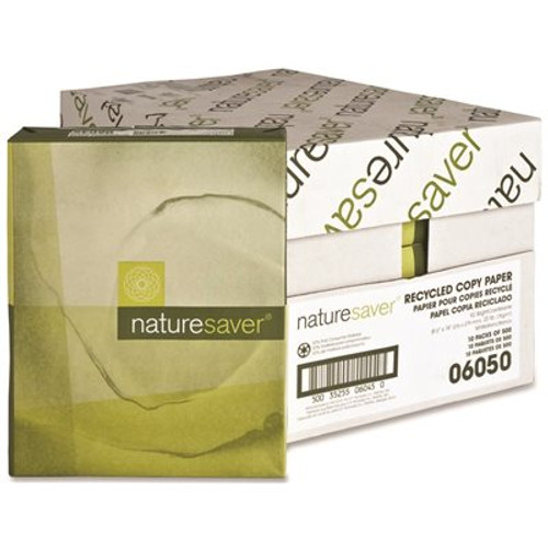 Nature Saver COPY PAPER, RECYCLED, 20 LB., 92 BRIGHTNESS, WHITE, LEGAL, 8-1/2X14 IN.