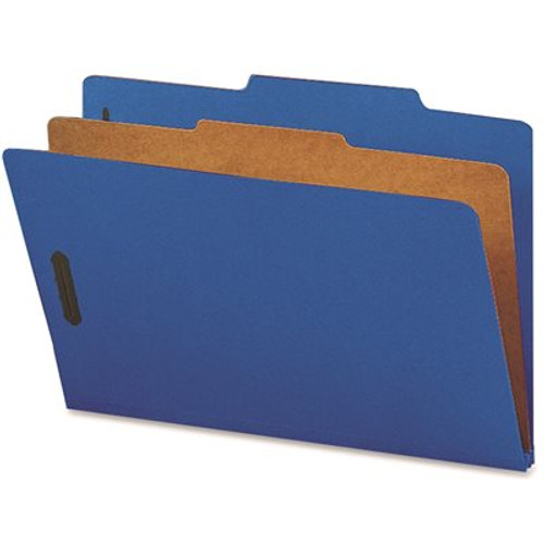 Nature Saver Cleared Top-Dab 8-1/2 in. x 14 in. Classification Folder with 2 in. Expansion and 1-Dividers, Dark Blue