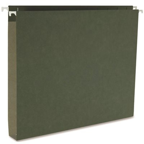 Business Source BUSINESS SOURCE HANGING FILE FOLDER, BOX BOTTOM, 1 IN. EXPANSION, 1/5 TAB, LETTER, STANDARD GREEN