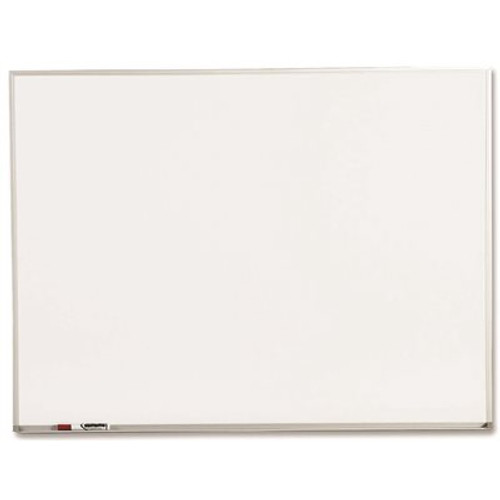 Sparco 48 in. x 36 in. Dry Erase Board, White Melamine Surface with Aluminum Frame