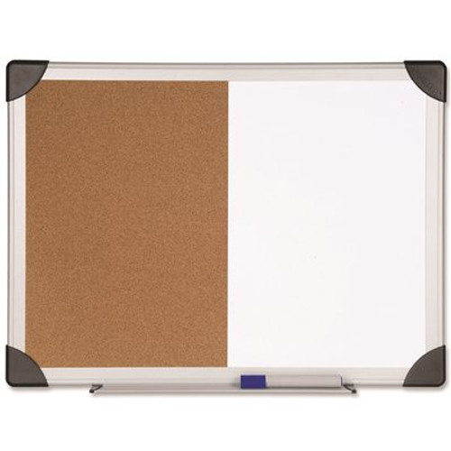 Lorell 18 in. x 24 in. Aluminum Frame Combination Dry-Erase/Cork Board