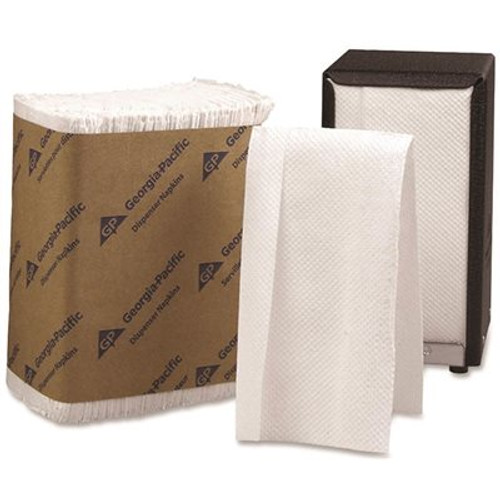 Georgia-Pacific 7 in. x 13-1/2 in. 1-Ply White Hynap Tall Fold Dispenser Napkin