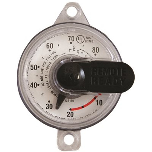 MEC 420 lb. ASME / Dot Float Gauge, 1 in. Remote Ready, Tabbed Dial and 2 Mounting Screw Kit