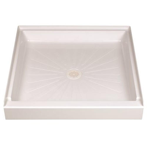 MUSTEE Durabase 36 in. x 36 in. Single Threshold Shower Base in White
