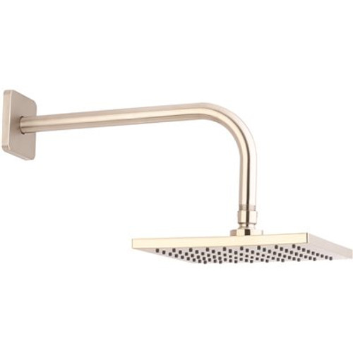 Premier 1-Spray 8 in. Single Tub Wall Mount Fixed Shower Head in Brushed Nickel