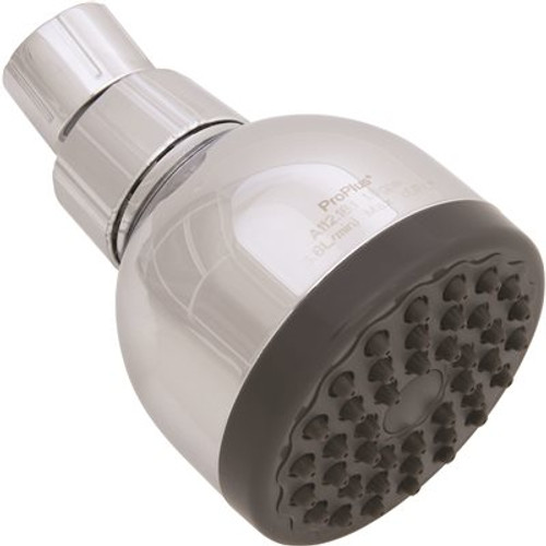 ProPlus 1-Spray 2.8 in. Single Wall Mount Low Flow Fixed Shower Head in Polished Chrome