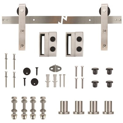 Everbilt 72 in. Stainless Steel Sliding Barn Door Track and Hardware Kit