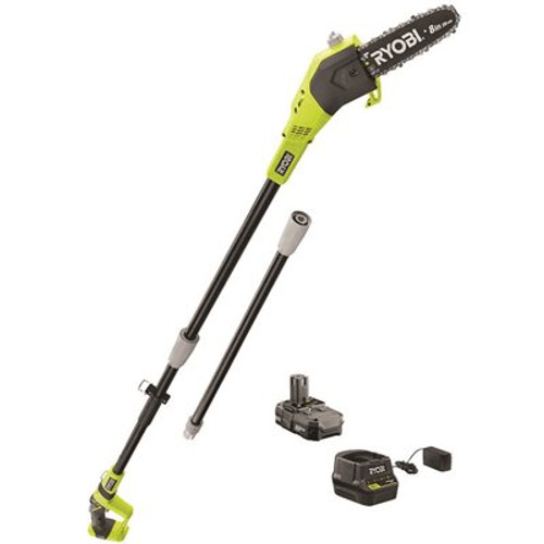 RYOBI ONE+ 18V 8 in. Cordless Battery Pole Saw with 1.3 Ah Battery and Charger