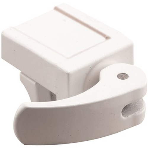 Prime-Line Vinyl Window Lock, 1-3/16 in., Diecast Construction, White, No Mar (2-pack)