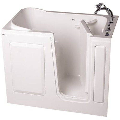 AMERICAN STANDARD GELCOAT WALK-IN BATH, SOAKER, RIGHT-HAND WITH QUICK DRAIN AND FAUCET, WHITE, 28 IN. X 48 IN.