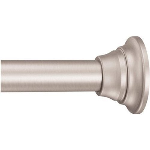 MOEN 72 in. Adjustable Straight Decorative Tension Shower Rod in Brushed Nickel