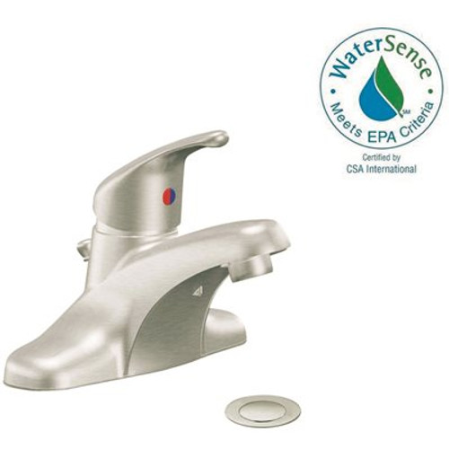 CLEVELAND FAUCET GROUP Cornerstone 4 in. Centerset Single-Handle Bathroom Faucet in Brushed Nickel