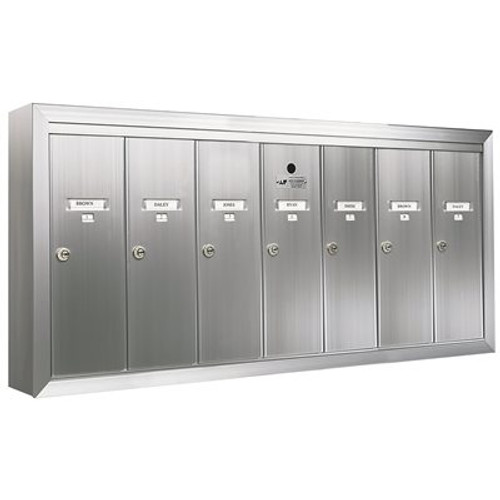 Florence 1250 Vertical Series 7-Compartment Aluminum Surface-Mount Mailbox