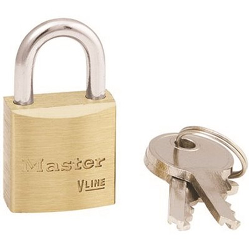 Master Lock 3/4 in. W Masterlock Brass Padlock Keyed Alike