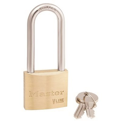 Master Lock 1-1/2 in. W x 2-1/4 in. L Keyed Alike Brass Padlock Shackle