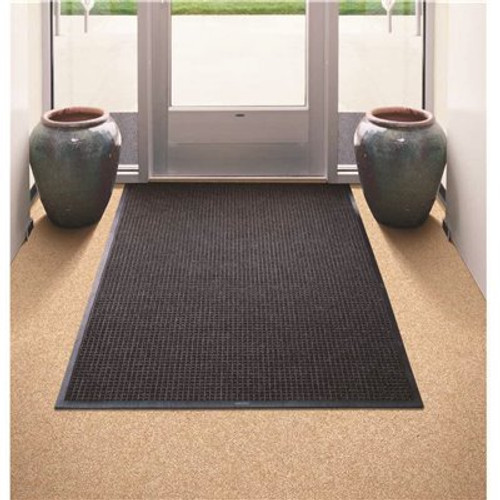 M+A Matting WaterHog Classic Charcoal 35 in. x 58 in. Universal Cleated Backing Indoor / Outdoor Mat