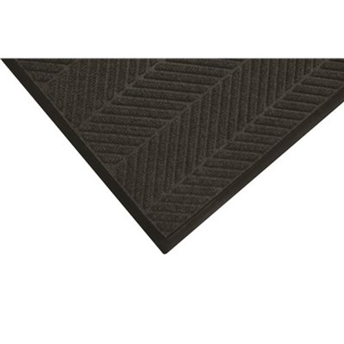 M+A Matting WaterHog Eco Elite Classic Black Smoke 45 in. x 70 in. Universal Cleated Backing Indoor / Outdoor Mat