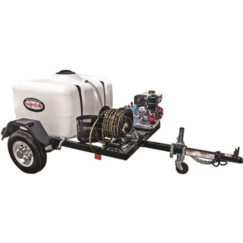 SIMPSON Mobile Trailer 3800 PSI 3.5 GPM Gas Cold Water Pressure Washer with HONDA GX270 Engine (49-State)