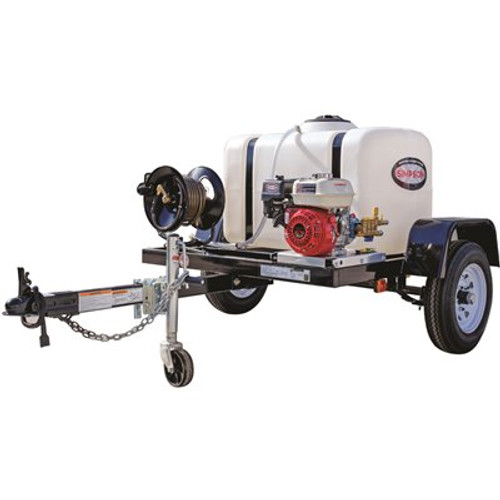 SIMPSON Mobile Trailer 3200 PSI 2.8 GPM Gas Cold Water Pressure Washer with HONDA GX200 Engine