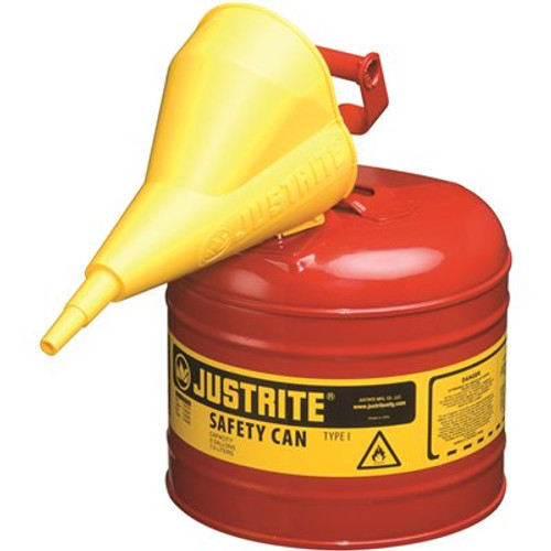 JUSTRITE MFG SFTY CAN 2 GAL RED W/FUNL