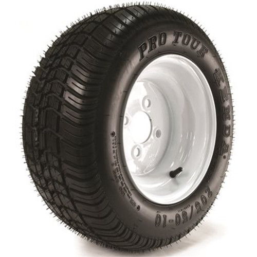 Kenda K399 Pro Tour Radial 205/50-10 Tire (4 Ply) Mounted On 10x6, 4 Hole White Wheel (4/4)
