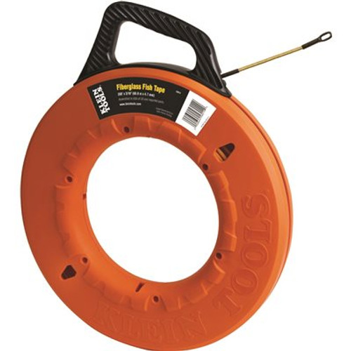 Klein Tools Fiberglass Fish Tape with Spiral Leader, 200-Foot