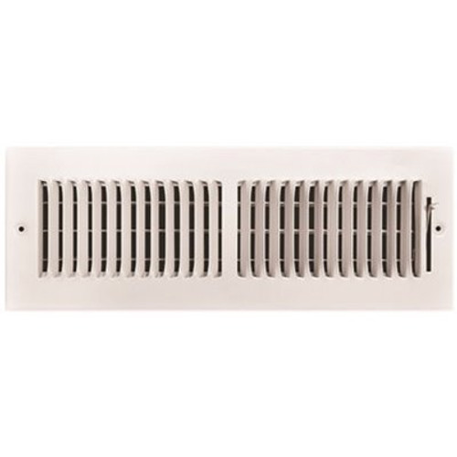 TruAire 14 in. x 4 in. 2-Way Steel Wall/Ceiling Register , White