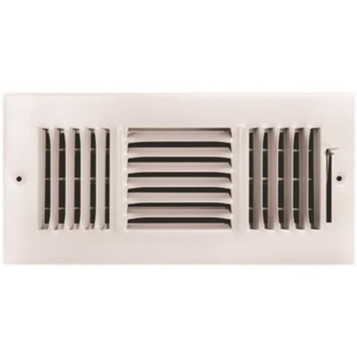 TruAire 10 in. x 4 in. 3-Way Steel Wall/Ceiling Register TruAire 10 in. x 4 in. 3-Way Steel Wall/Ceiling Register